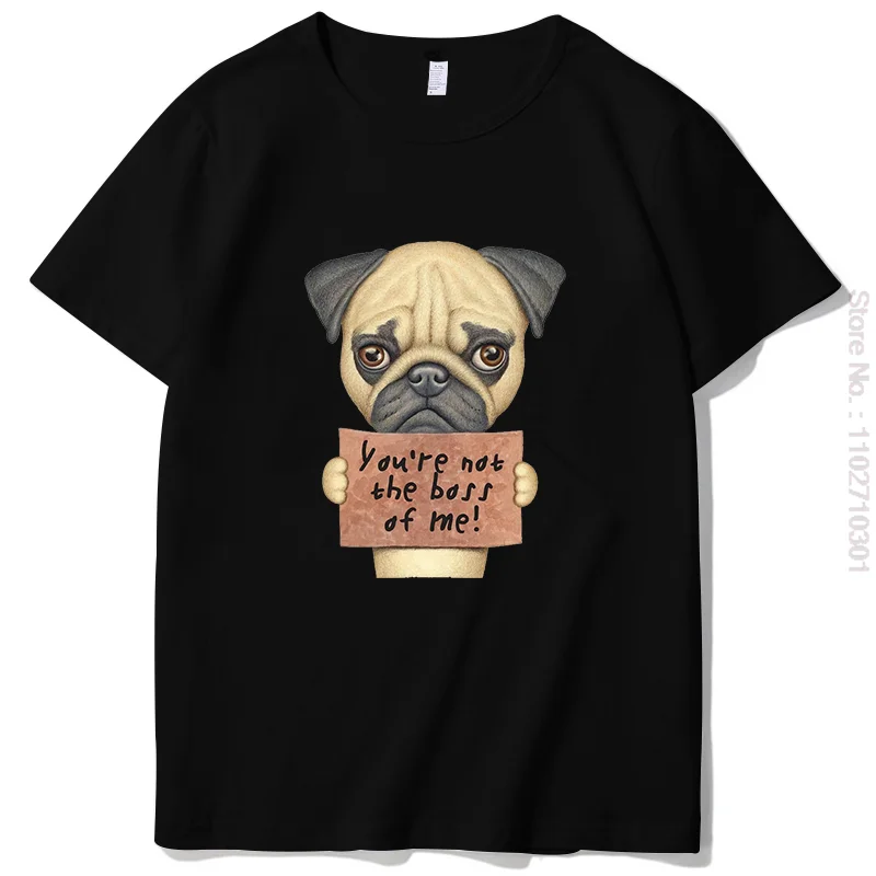 Dog Meme You Not The Boss Of Me Divertenti Magliette Grafiche T-Shirt Oversize A Maniche Corte T-Shirt Top Abbigliamento Estivo Da Uomo