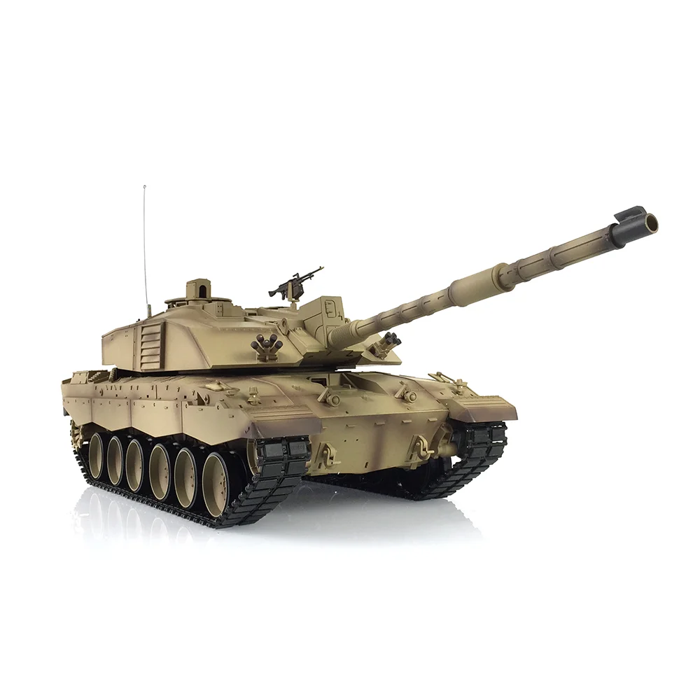 Heng Long 1/16 Scale 7.0 Plastic Ver Challenger II 2.4G RTR RC Tank Model 3908 Painted Yellow  Gearbox Wheels Smoke Unit TH17734 2