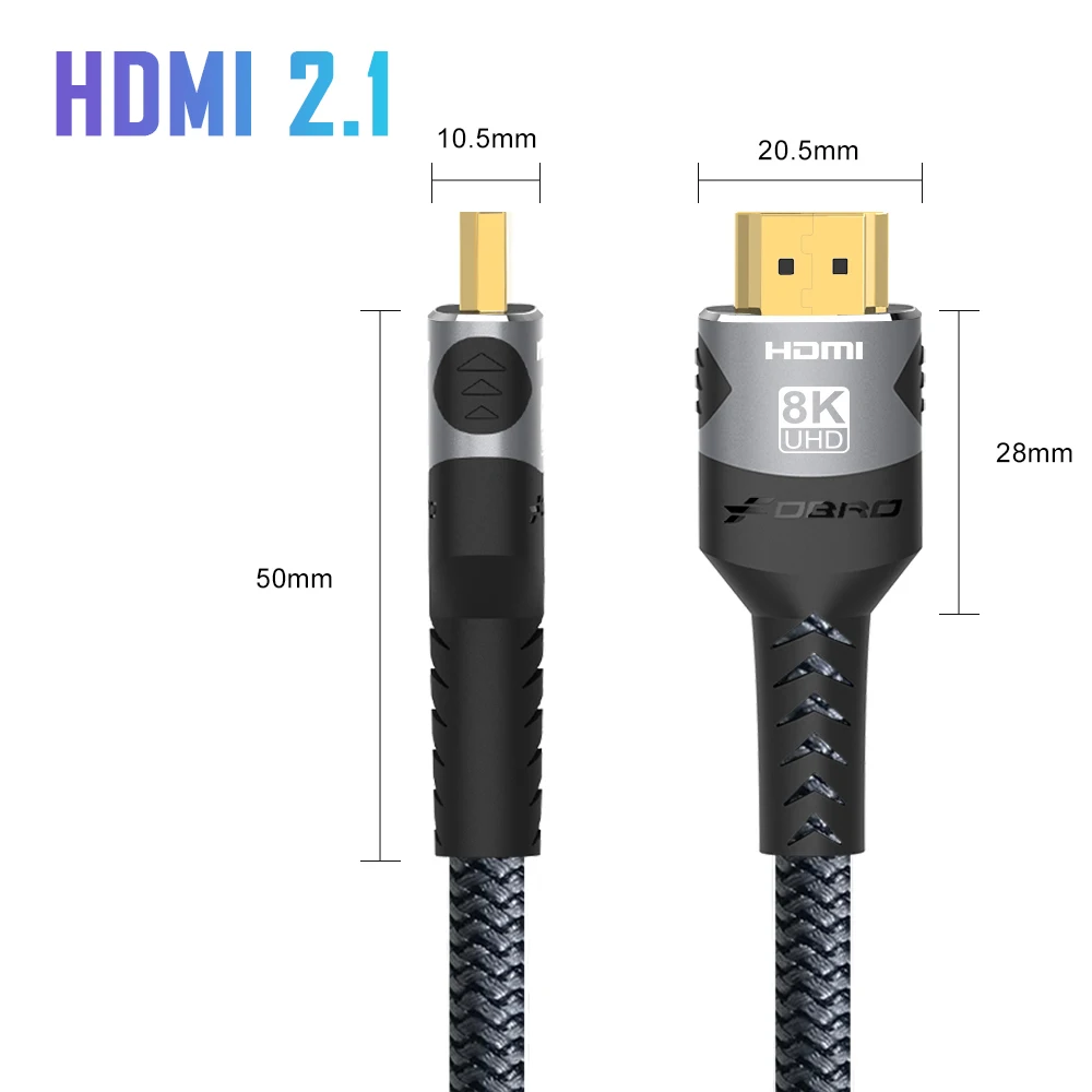 8K HDMI ̺ 1M 2M 3M 8K @ 60Hz 4K @ 120Hz,  Ŭ ƿ UHD HDMI 2.1 ̺ 48 Gbps Ʈ 3D ÷ TV ڽ PS5 ī޶