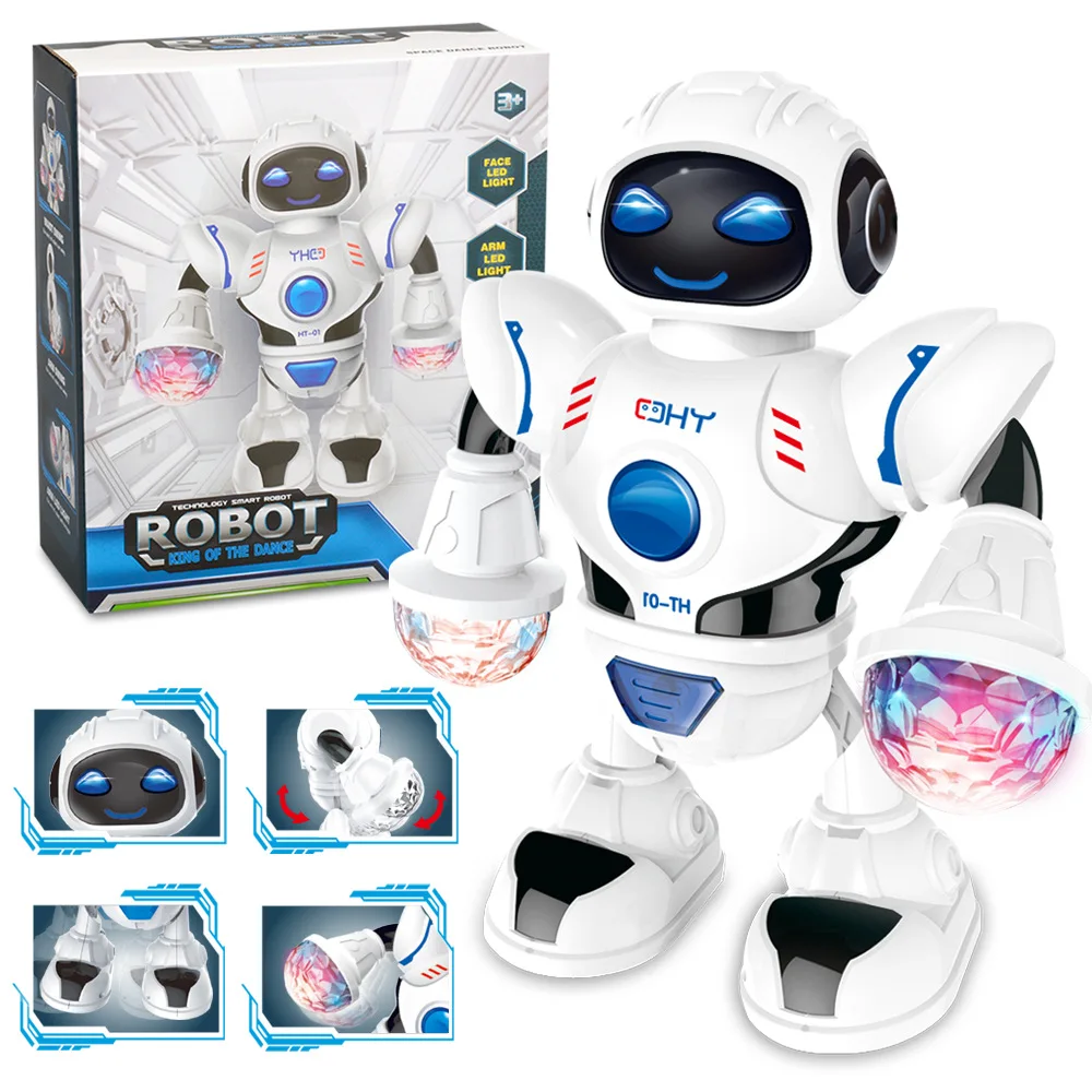 

Electric Robot Toys for Kids Dancing Robot with LED Lights Electric Light Music Model Toy Birthday Gift Present for Kids