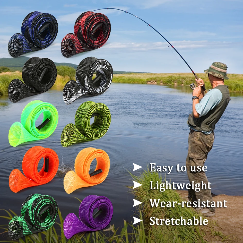 10 Pack 170cm Fishing Rod Cover Rod Sleeve Rod Sock Pole Glove Protector Tools