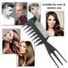 3-In-1 Plastic Combs Thin Wide Tooth Detangling Hair Comb for Women Anti-static Comb for curly hair Hairdressing Styling for Men 4