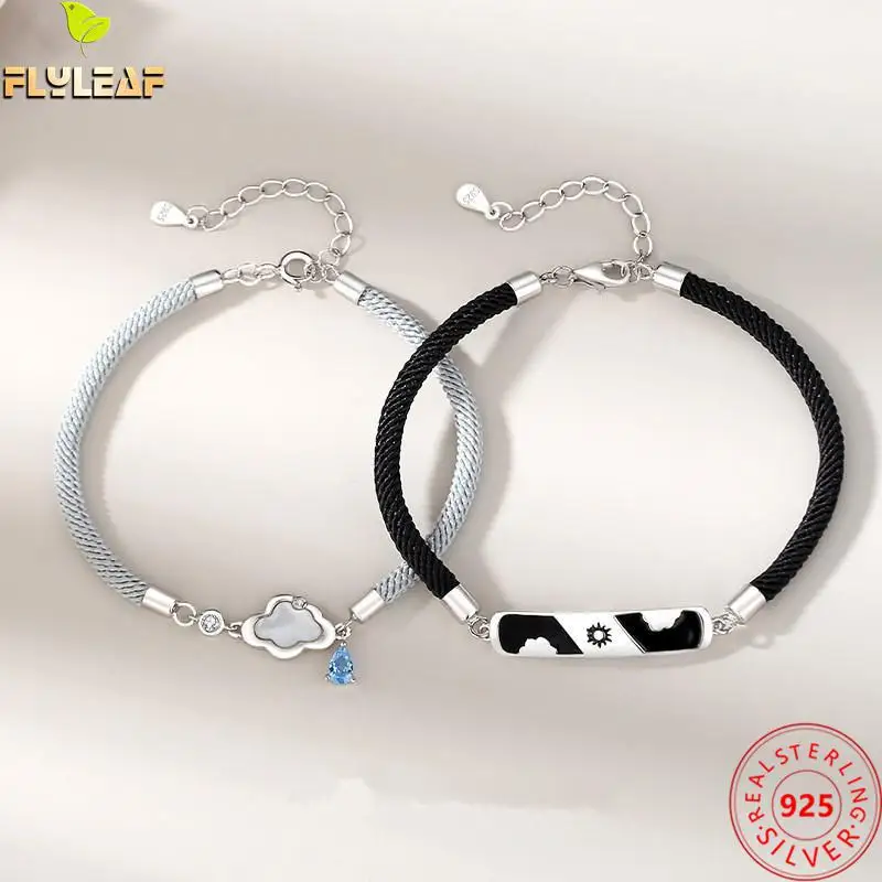 

Real 925 Sterling Silver Jewelry Sunny Weather Lovers Rings For Women Men Original Design Romantic Couple Accessories 2022 New