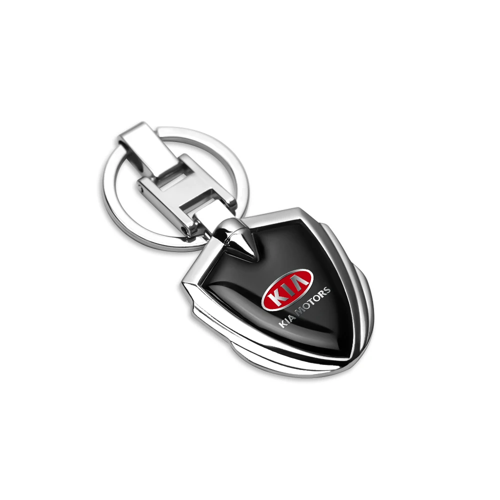 Luxury Metal and Leather Car Logo Keychain Key Rings Key Holder Auto Accessory