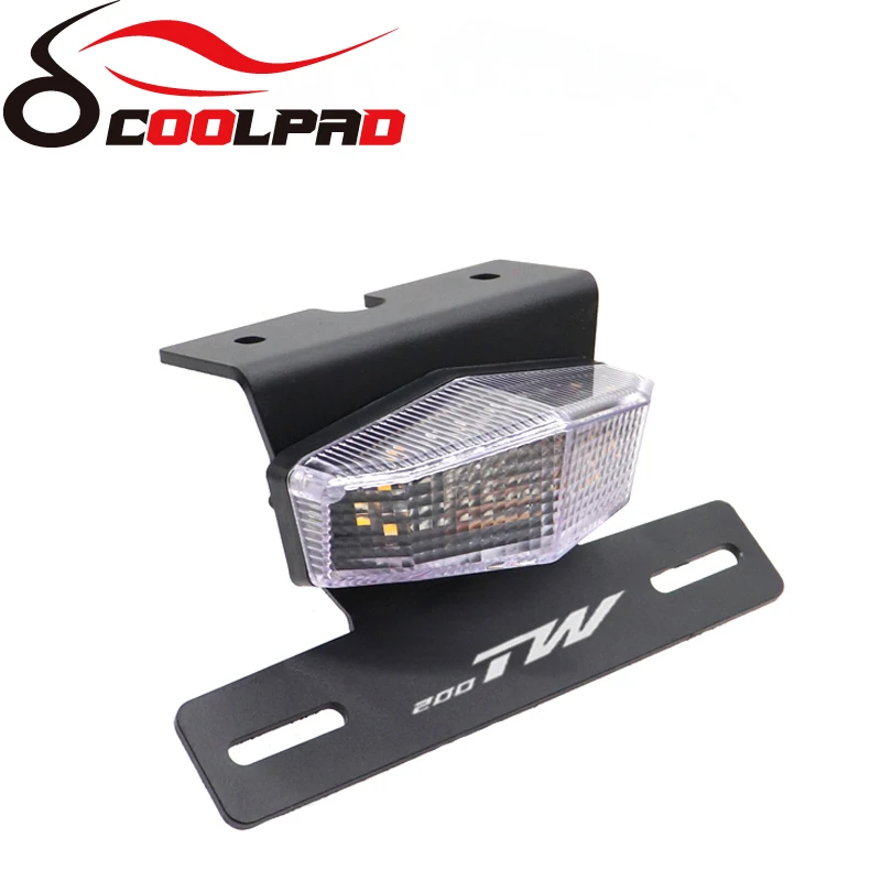 번호판 홀더 LED 브레이크 라이트 오토바이 테일 깔끔한 펜더 엘리미네이터, 야마하 TW200 TW 200 1989-2023