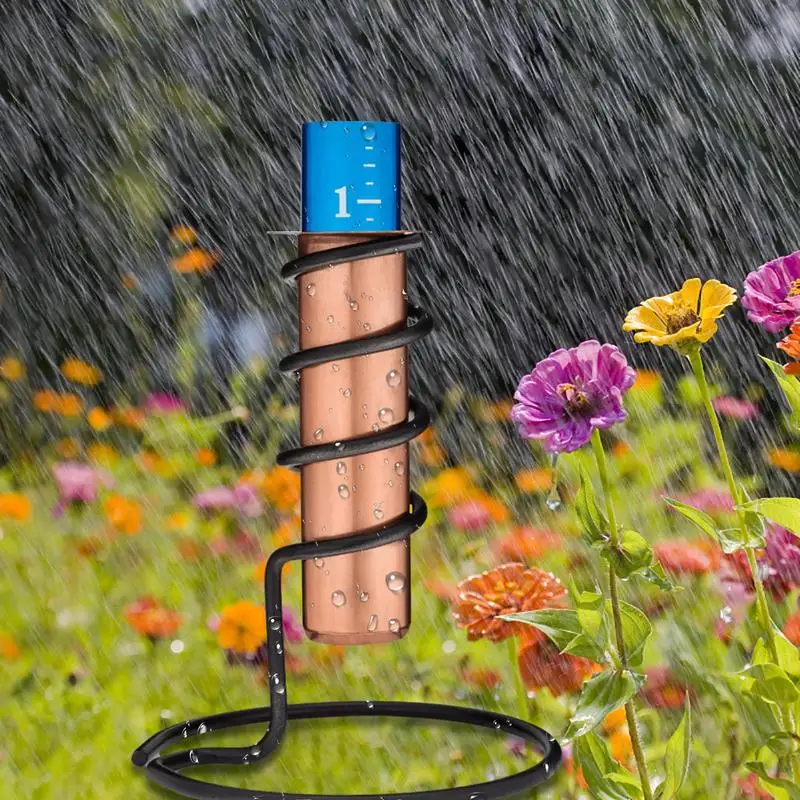 

Professional Copper Spiral Rain Gauge Garden Floating Water Copper Rain Gauge High Accuracy Garden Floating Rain Measure Gauge