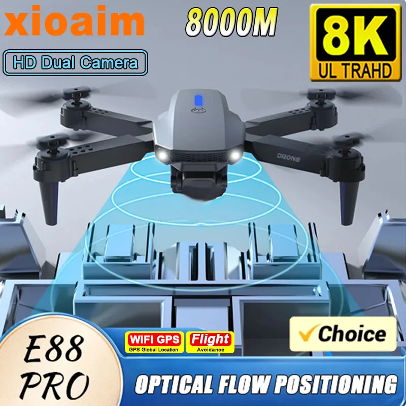 Per Xiaomi E88 Pro Aereo Fotografico Aereo 8K Dual Camera Drone Gimbal A Tre Assi Automatico Cruise Folding Drone