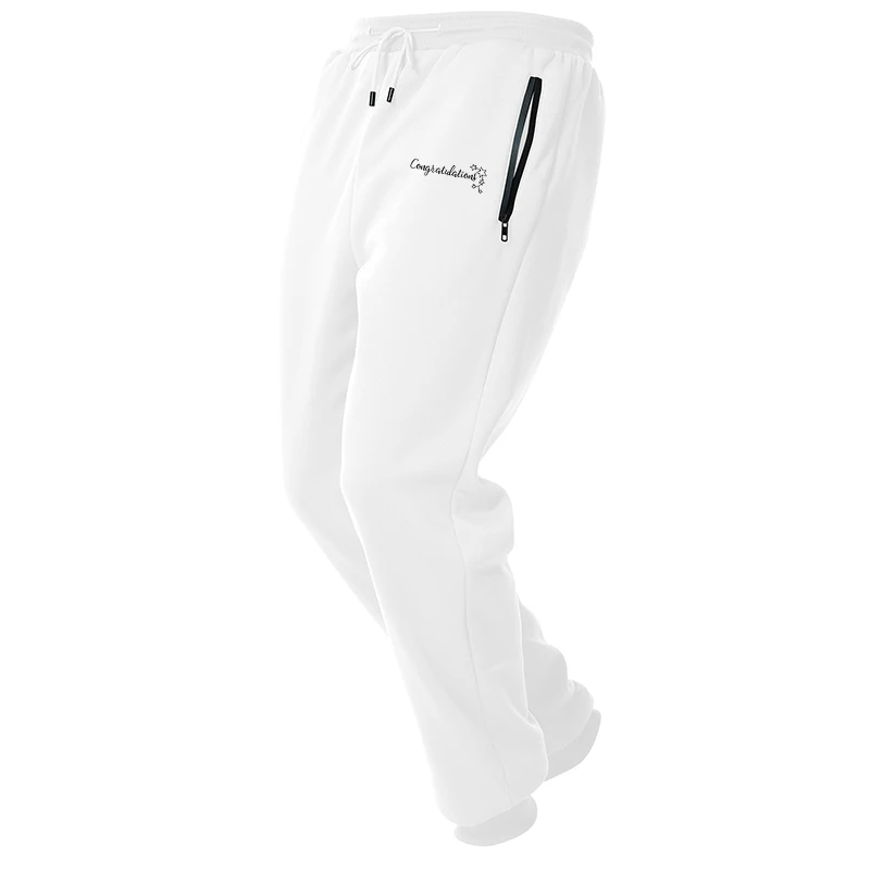 Für Herren Active Workout Athletic Fleece Jogger Jogginghose mit Reißverschlusstasche und Kordelzug – Detail 6