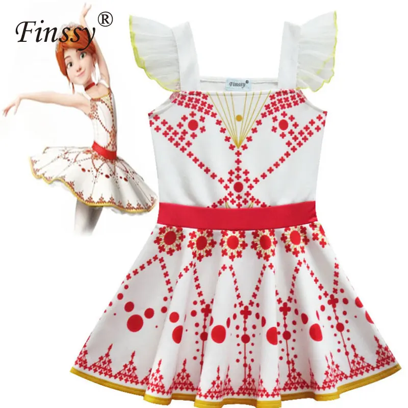 Movie Ballerina Felicie Cosplay Costume for Girls Dress Halloween Costume for Kids Sleeveless Dress cosplay costume kids girls dress