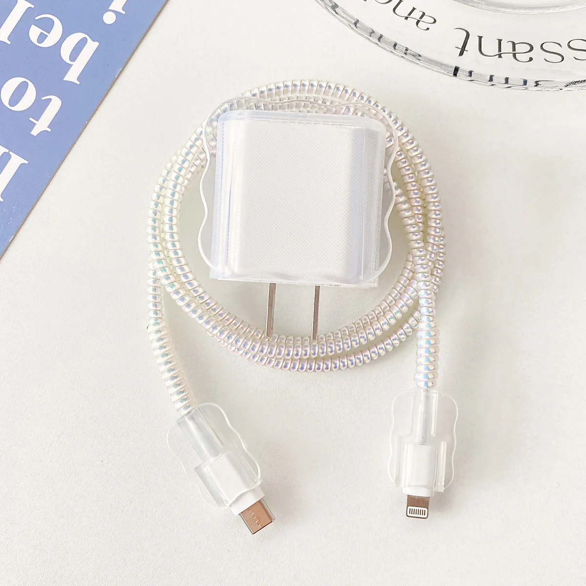Sleek Charger Case and Cable Organizer Kit with Data Wire Protector