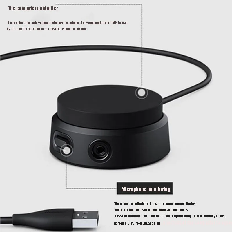 For Logitech A10 A40 BOSE QC35 II QC45 Game Headphones USB Audio