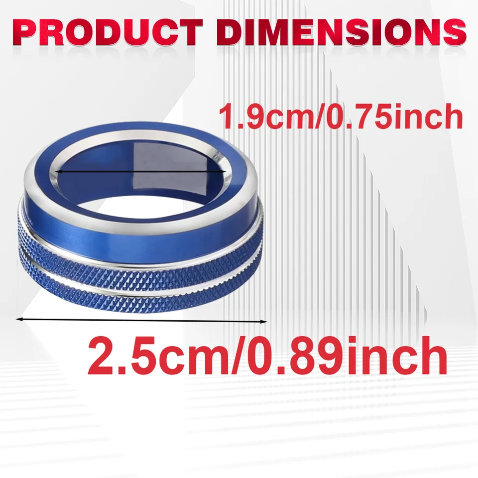 TOMALL Car Centre Console Volume Switch Cover Trim Compatible With Nissan 14th Gen Sentra 2020 2021 2022 2023 Aluminum Radio Sound Knob Cap Interior Accessories For Car (Blue