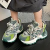 Women Platform Sneakers Casual Outdoor Mixed Colors Design Shoes Versatile Trend Sneaker Comfortable Lace Up Running Sport Shoes 3