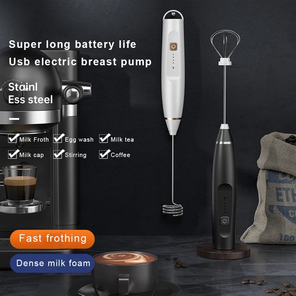 1pc Electric Milk Frother, Household Automatic Handheld Milk Foaming  Machine, Coffee Stirring Rod, Milk Cap Whisk, Coffee Mixer