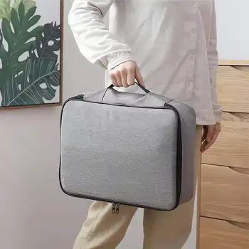 File Pack Multi functional certificates Pack Large Capacity Storage box Handheld Home Lock certificates Pack File Storage Bag