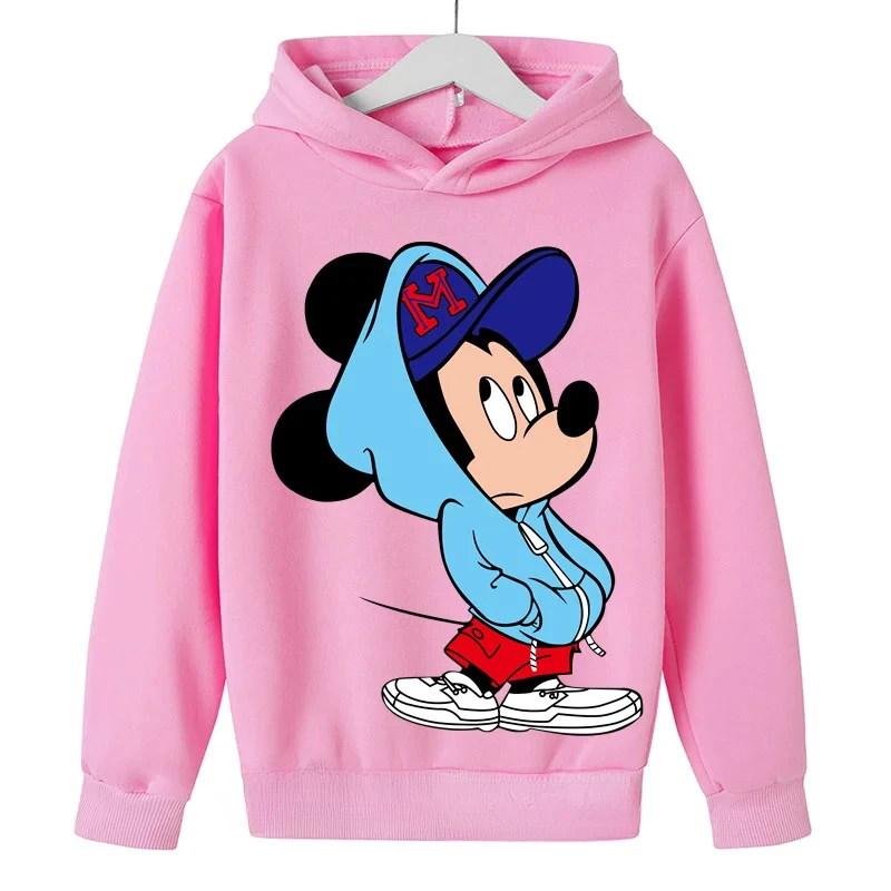 thumbnail image 1 of Sudadera con capucha de Mickey Mouse, sudadera con capucha de Disney Minnie Mouse para niñas y niños, ropa para bebés, tops, suéter lindo para niños, ropa de primavera, 1 of 5