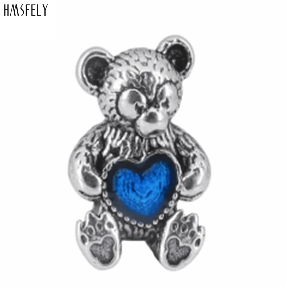 

HMSFELY Stainless Steel Baby Bear Beads European Charm Beads For DIY Charms Bracelets Jewelry making Accessories