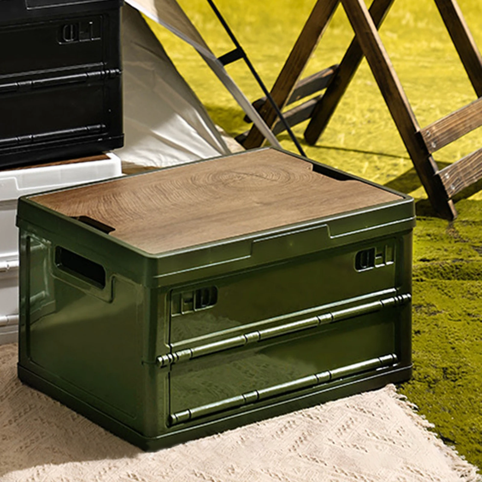 NEW Outdoor Camping Folding Storage Box Car Storage Food Box Outdoor Travel  Storage Bag Camping Equipment Tableware Storage