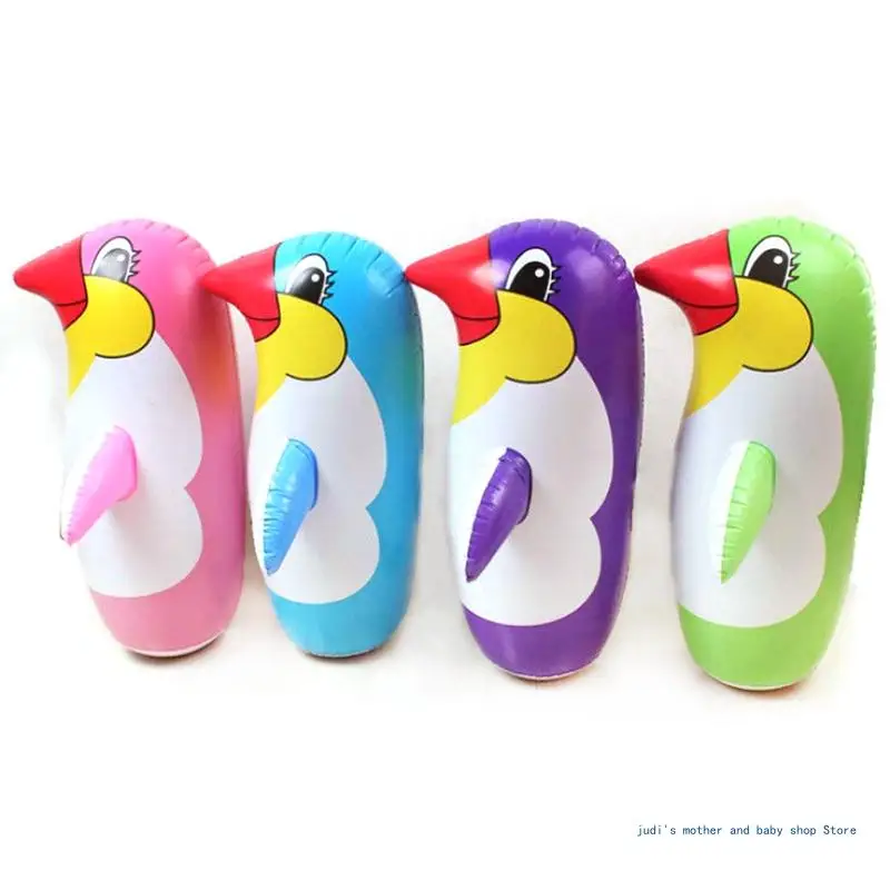 67JC 36cm/45cm/70cm PVC Inflatable Toy for Creative Cartoon Penguin Tumbler for Children Kids Gifts Swimming Pool Beach