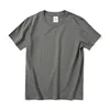 Oversize Short Sleeve Crew Neck T Shirt Unisex Loopwheel Basic Seamless Cotton Tees Plain S-2XL 1