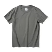 Oversize Short Sleeve Crew Neck T Shirt Unisex Loopwheel Basic Seamless Cotton Tees Plain S-2XL 1