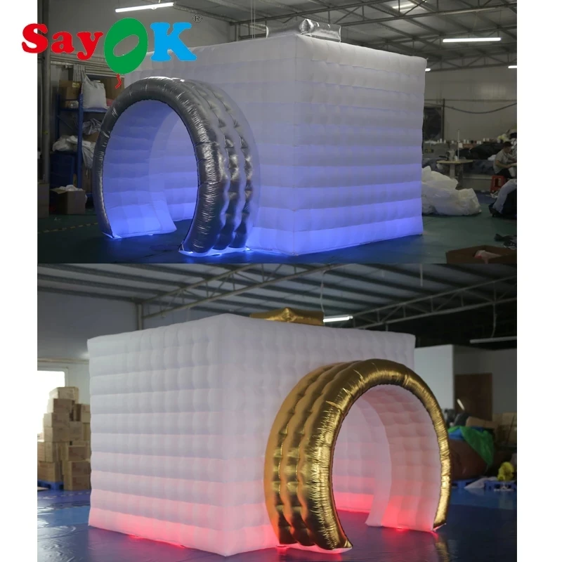 Sayok Inflatable Camera Photo Booth Enclosure Inflatable Camera Cube Tent Photobooth Props Backdrop for Advertise Wedding Show 6