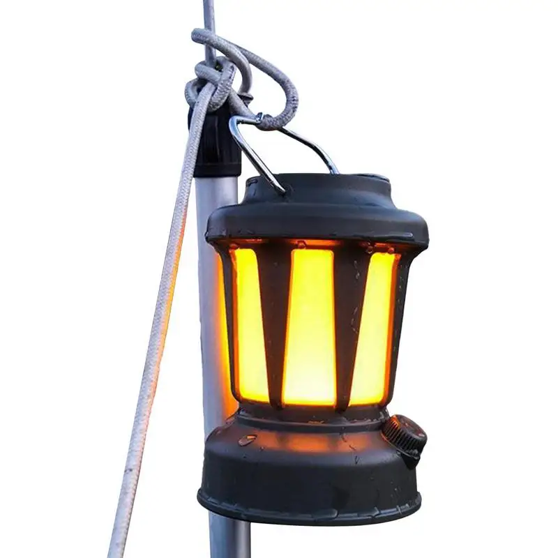 

Camping Lantern Rechargeable Portable LED Vintage Lamp IPX4 Waterproof Solar TYPE-C Rechargeable 3 Light Modes Camping Lantern