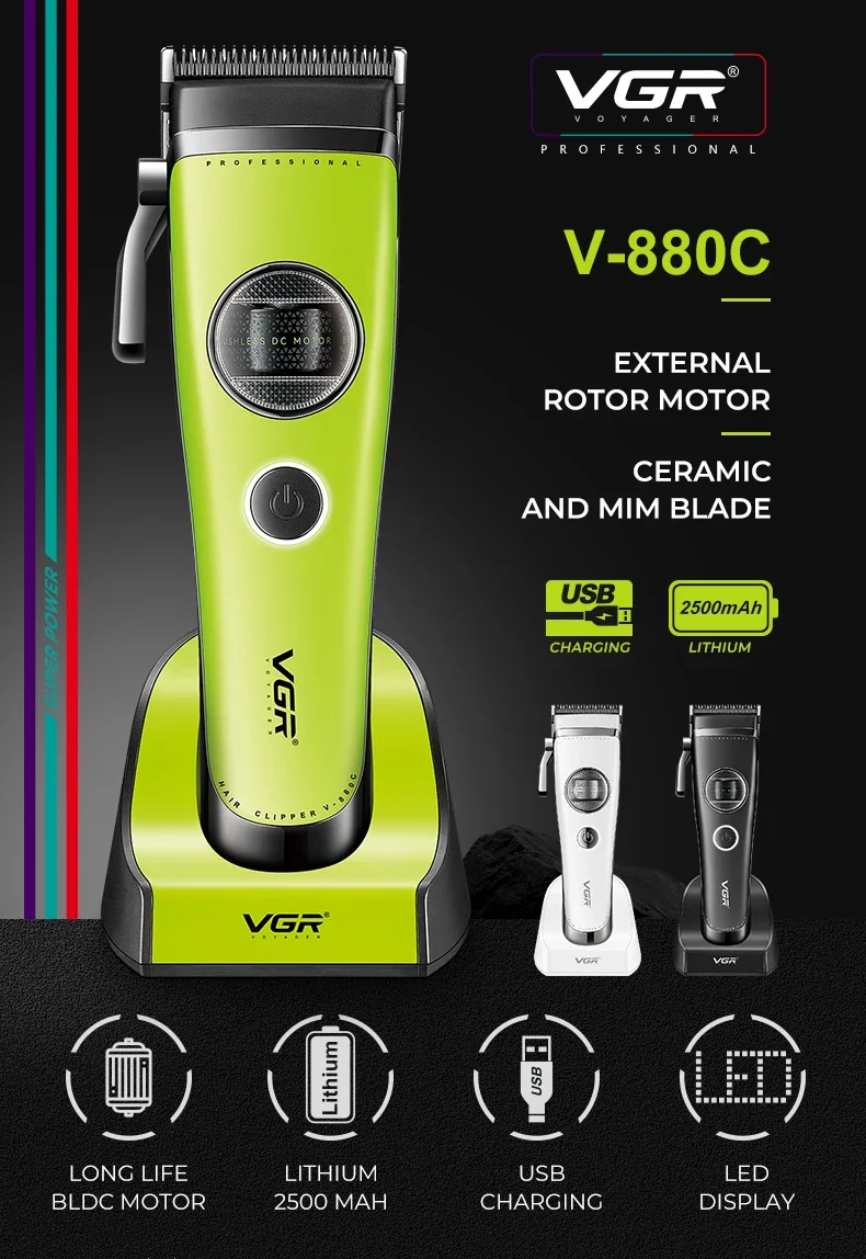 Trimmer Professional Hair Clipper Cordless Hair Cutting Machine Barber External