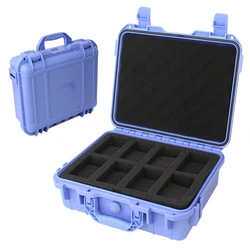 Vintage 8-Grid Color Watch Storage Box with Enhanced Cushioning and Moisture-Resistance (Blue)