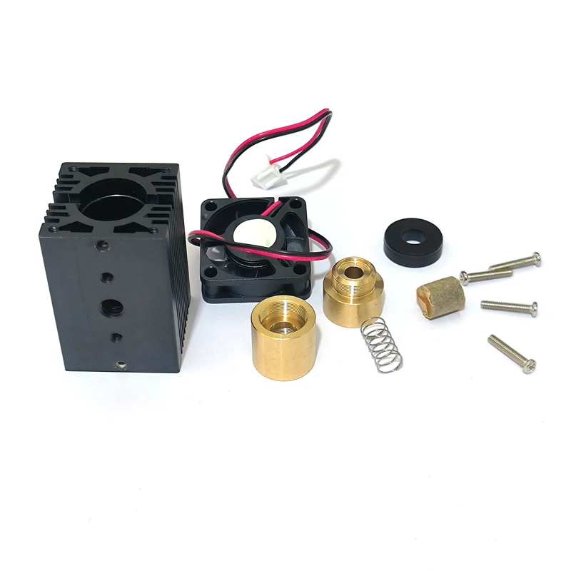 Laser Module 9mm TO5 Laser Diode Housing Case with 405nm 450nm Blue Glass Collimating Lens and Fan Cooling