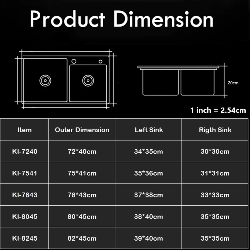 304 Stainless Steel Double Bowl Kitchen Sink With Faucet Topmount Or Undermount Basin Dark-Gray For Home Fixture Accessories