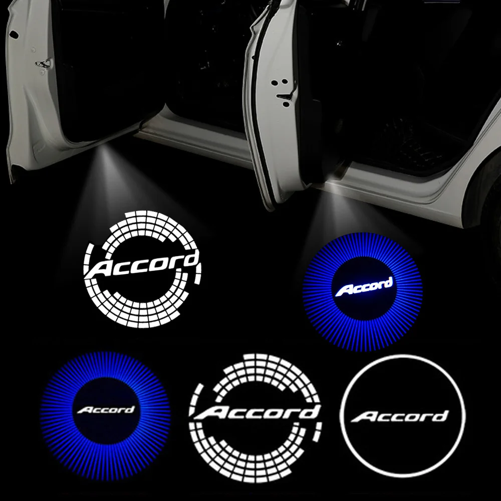 2pcs Accord Logo Welcome Light Car Door For Honda CR-Z Old Spirior Elysion Odyssey Styling Shadow |