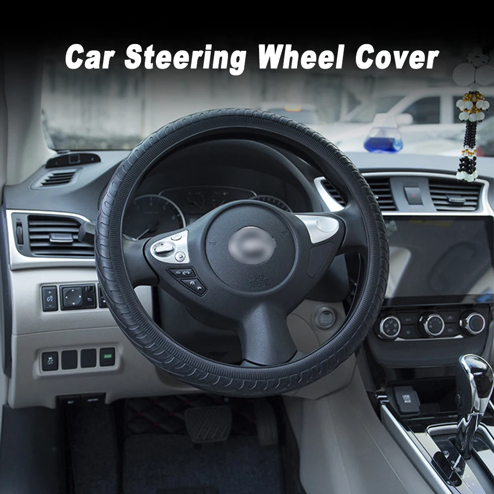Car Silicone Steering Wheel Case Cover Shell Antiskid Car Accessories