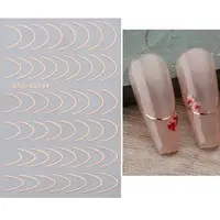 Pattern French Style Self Adhesive Nails Art Sliders Manicure Stripe Nails Decals 3D Lines Nail Sticker Nail Art Decoration 2