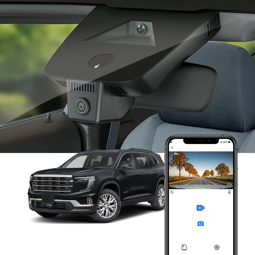 Fitcamx Cámara De Tablero Delantera 4K Trasera 1080P Se Adapta Para Kia K5 2021-2024 (parte N.º L3000) LX LXS GT-Line EX GT, Aspecto De Fábrica OEM, Video HD Dual, WiFi Y Aplicación