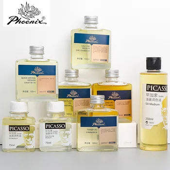 Semi di lino medi da 100 ml per dipinti ad olio Asciugatura rapida / Olio toner / Retouch smalto / Vernice lucida Forniture artistiche per pittura per artisti 1