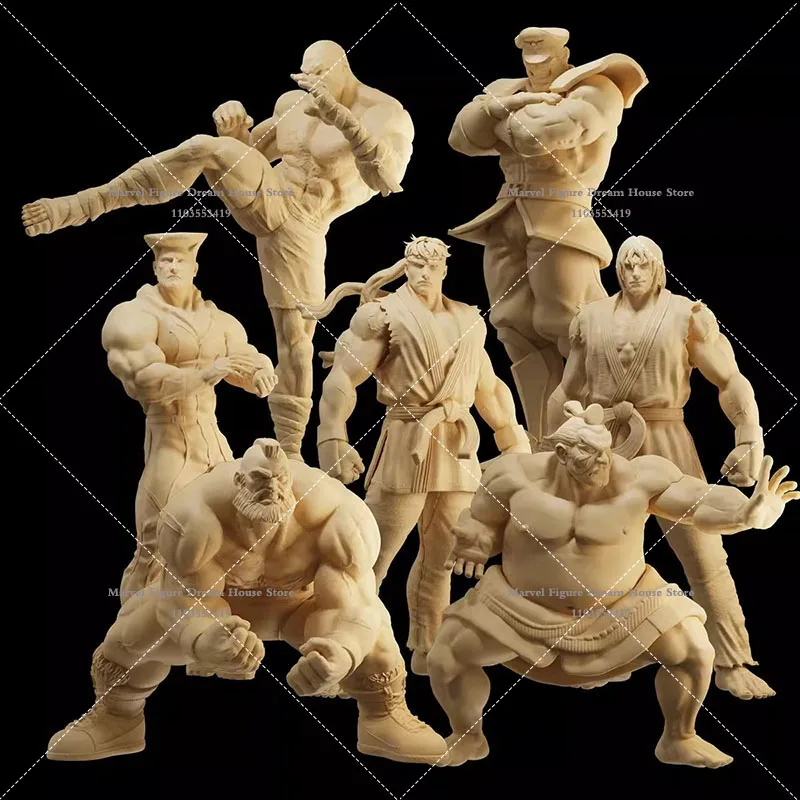 

Масштаб 1/64, 1/43, 1/35, миниатюрная кукла, белая модель, экшн-фигурка непансированного истребителя Кена, Риу, сагата, Гиле, Веги