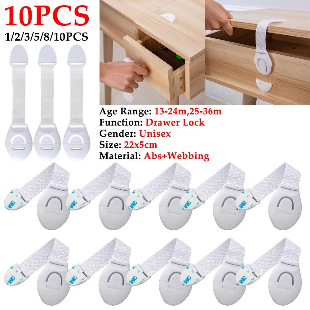 1-10pcs Child Safety Cabinet Lock Plastic Protection Kids Safety Door Locks Baby Security Drawer Door Cabinet Lock Protection cabinet door lock drawer lock