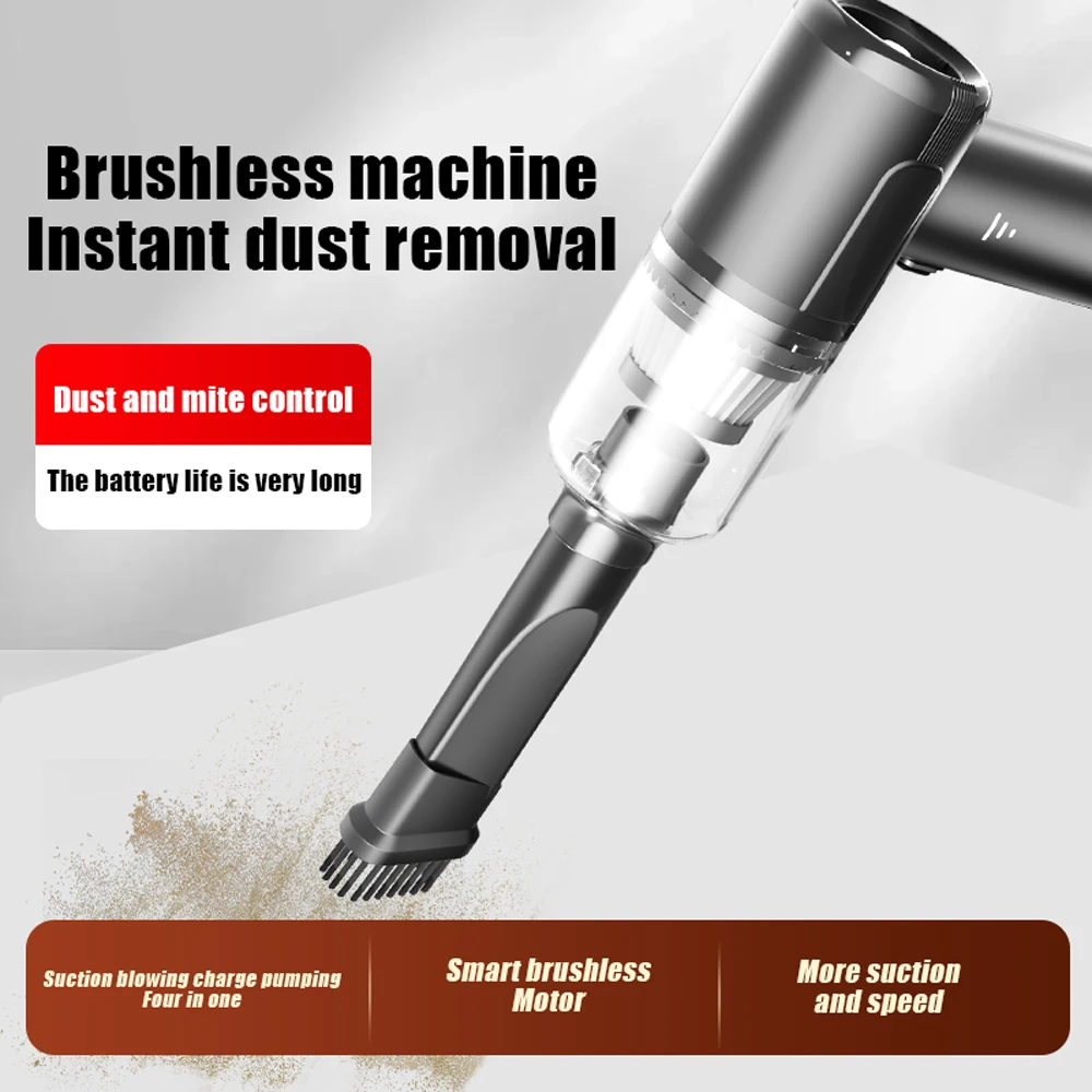 Car Wireless Vacuum Cleaner Powerful Suction Home Car Dual Use Cleaner Portable Handheld Cleaning Machine New