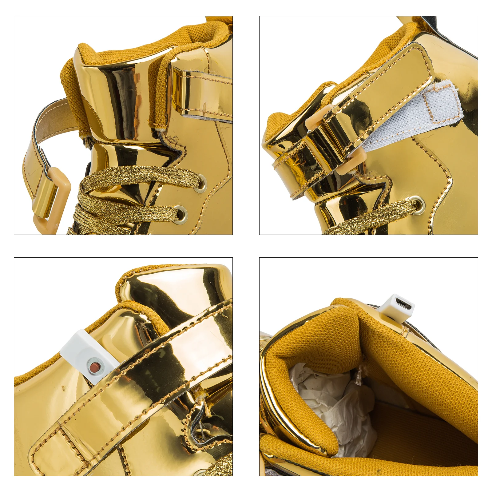 Brand Kids High-tops Lights Up Shoes USB Charger Basket LED Children Shoes Trendy Kids Luminous Sneakers Sports Tennis Shoes