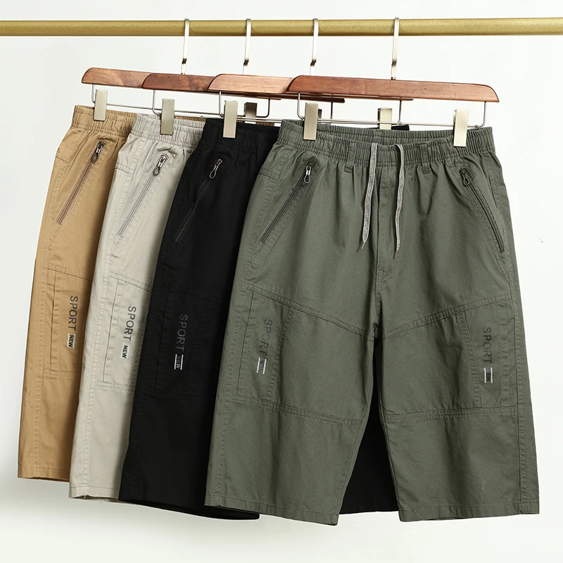 

Casual Pure Cotton cargo Shorts Men's Summer Tactical Bermuda Multi Pocket Shorts Outdoor Fashion Hunting Fishing Beach Shorts