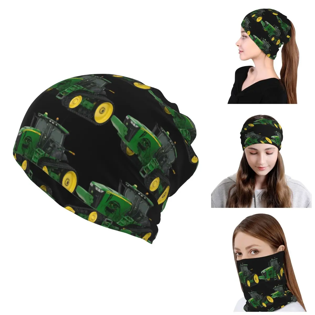 

Tractor Winter Skullies Beanies Caps Headband Neck Warmer Women Men Ski Cycling Tube Scarf Heavy Machinery Face Bandana Gaiter