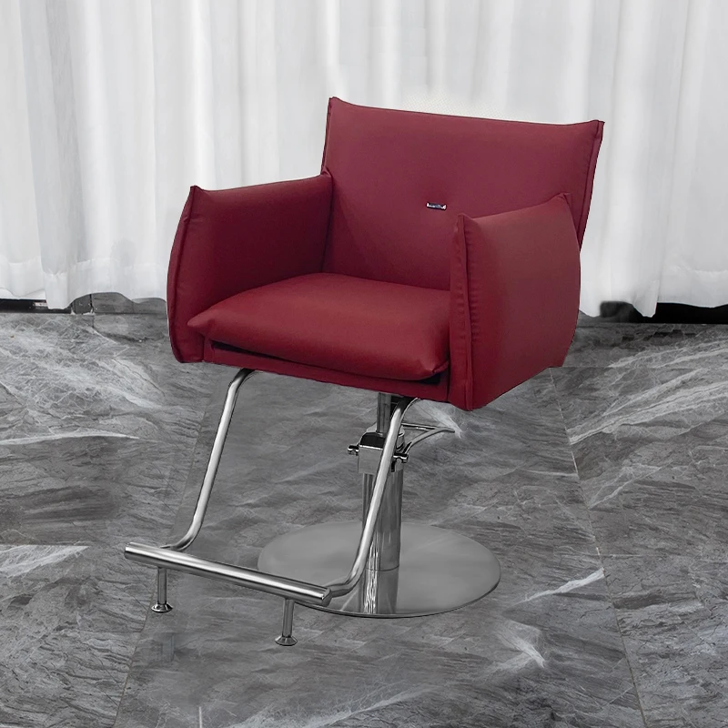 Comfy Portable Barber Chair Luxury Personalized Swivel Beauty Barber Chair Retro Designed Cadeira De Barbeiro Salon Furniture