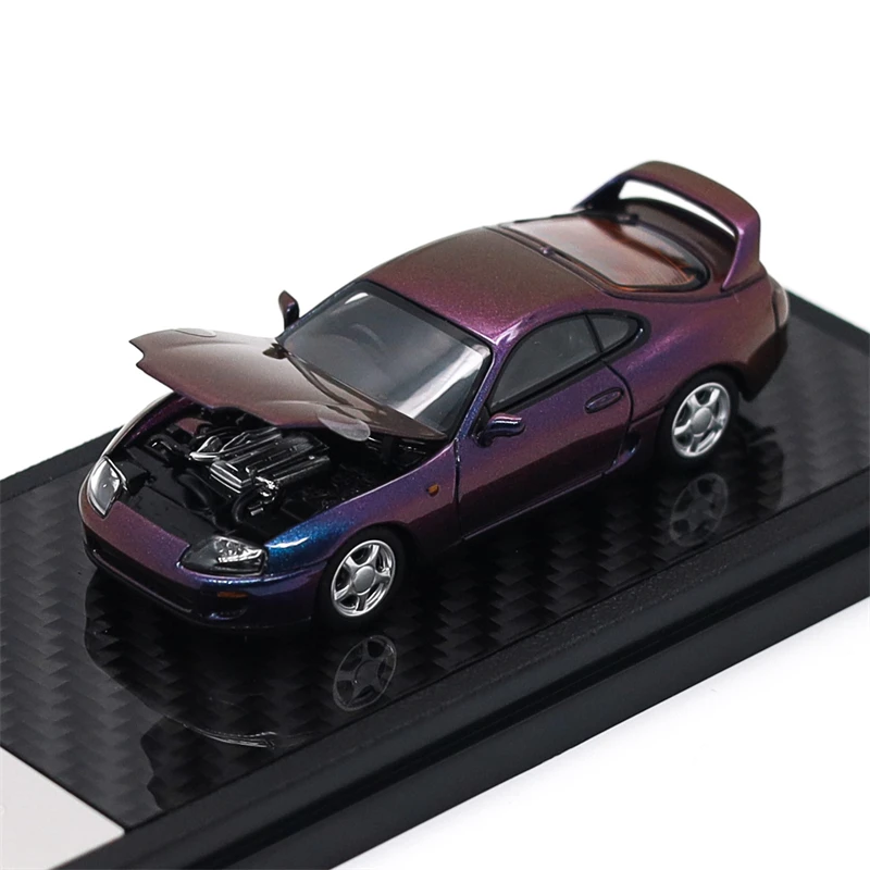 LCD 1:64 Supra Mk4 A80 옐로우 블루 그린 매직 퍼플 다이캐스트 모델 자동차