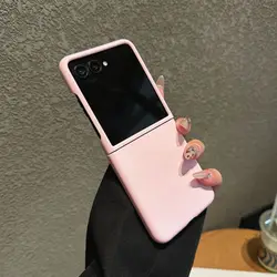 Simple Flip Skin-Friendly and Drop-Proof Case - Sleek and Protective Cover for Razr 50 Ultra (Pink)
