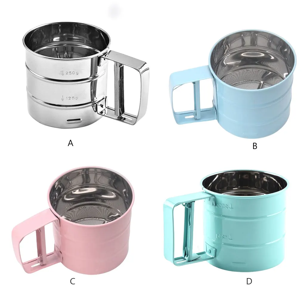 

Flour Sieve Cup Mesh Strainer DIY Bake Sifter Cookies Tool Bakeware