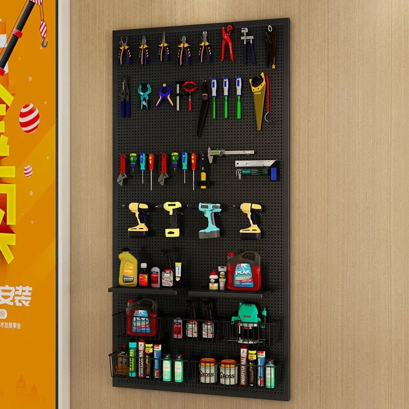 Metal Storage Hardware Tool Wall-mounted Board Tools Packaging Board DIY Multifunction Strong Bearing Capacity Professional Tool 6