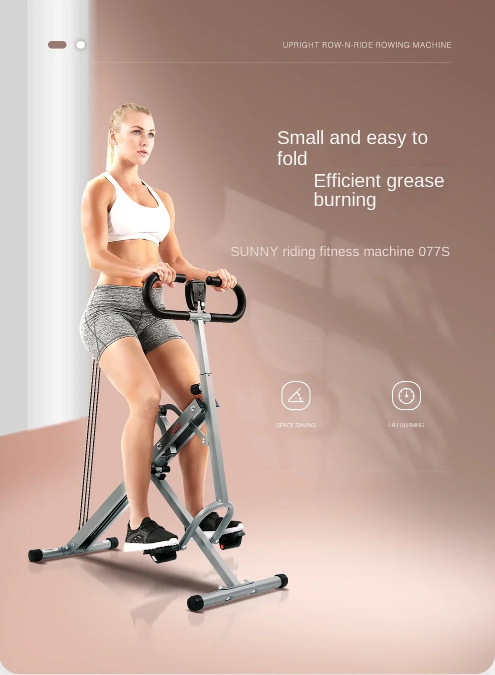 Horse riding machine Exercise equipment Home riding machine Foldable, efficient fitness, thin belly does not occupy an area