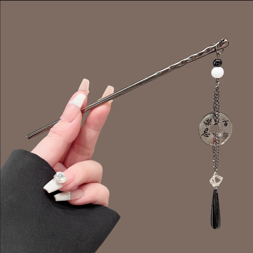 Einfache Haarstäbchen aus Legierung für Frauen und Mädchen, Metall-Haarnadeln, Vintage-Blumen-Haargabeln, Haaraccessoires, Geschenk – Detail 10