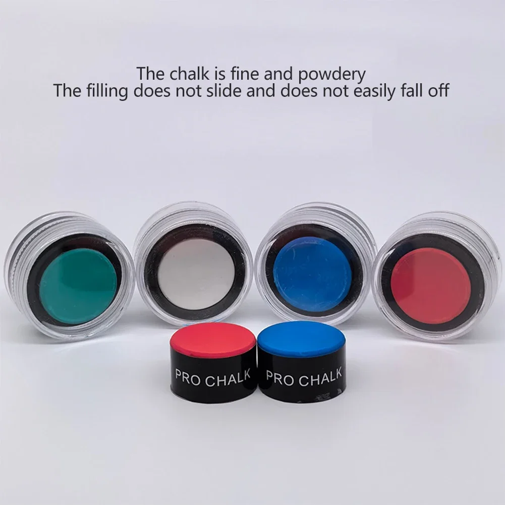 Cylinder Billiard Chalk with Transparent Storage Box Professional Snooker Chalk High Adhesion Multi Color Cue Chalk  Antiskid
